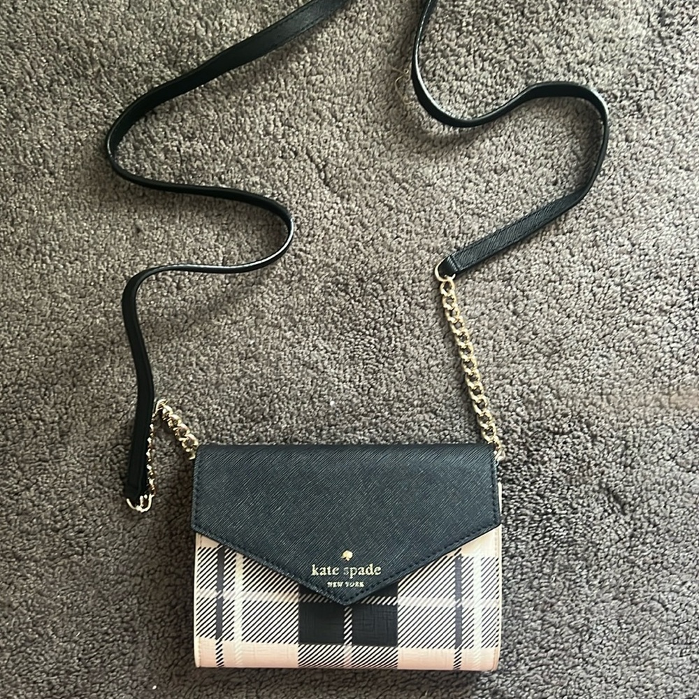 Kate Spade small plaid crossbody